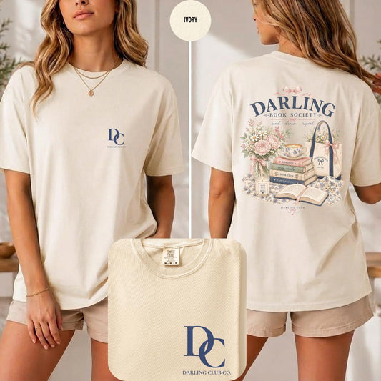 Camiseta Darling Club Jardim de Livros Ivory